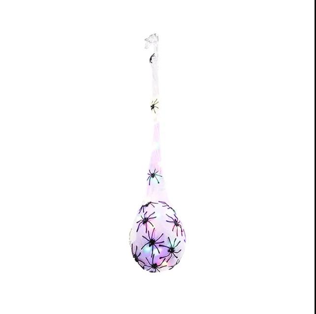 Halloween Themed Glow in The Dark Spider Egg Hanging Decoration Spider Web Prop Creepy Outdoor Porch Lawn Holiday Accessory