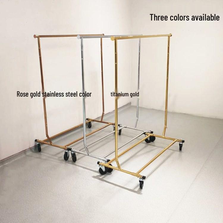 Outdoor Stainless Steel Telescopic Folding Display Stand for Clothing Store and Mall Exhibitions
