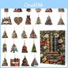 Christmas Countdown Advent Calendar Acrylic Booklet Christmas Tree Decorations For Holiday Gifting