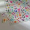 5D Embossed Jelly Nail Stickers - 3D Candy Colorful Floral & Heart Designs, Self-Adhesive Plastic Nail Art Decals for Hands, Feet, DIY Manicure