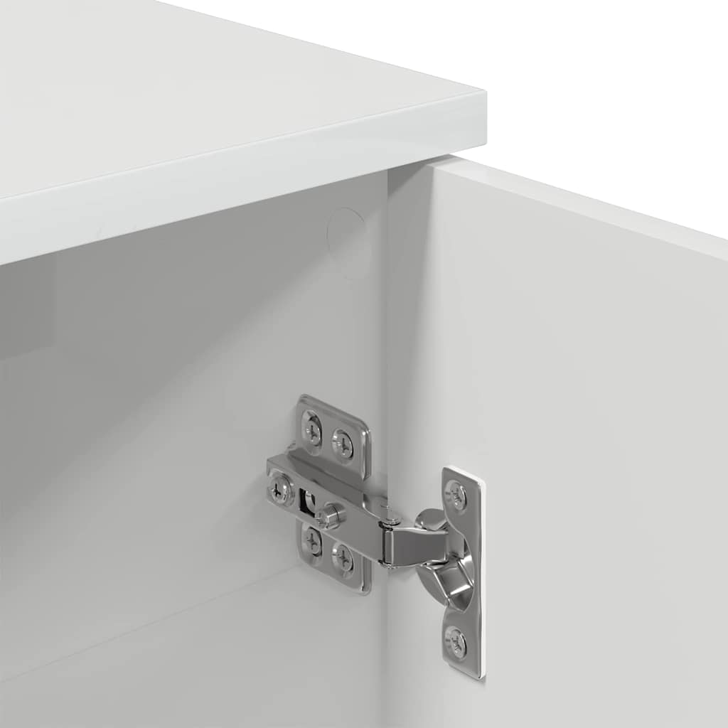 Bathroom Wall Mounted Cabinet High Gloss White 30 X 31.5 X 61 Cm