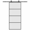 VidaXL Porte coulissante kit de quincaillerie noir 90x205 cm verre ESG, porte intérieure, porte de grange intérieure, porte 3375799