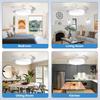 2026 Invisible Ceiling Fan Light with Integrated LED Chandelier for Living Room