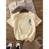 Round neck beach whale shark print t-shirt short sleeves women's casual tops Summer and spring Women's T-shirt   Tees