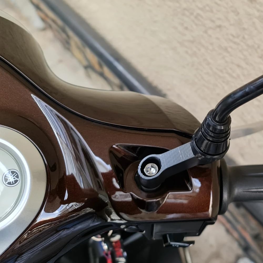 Set of 2 motorcycle mirror extension brackets | Compatible with