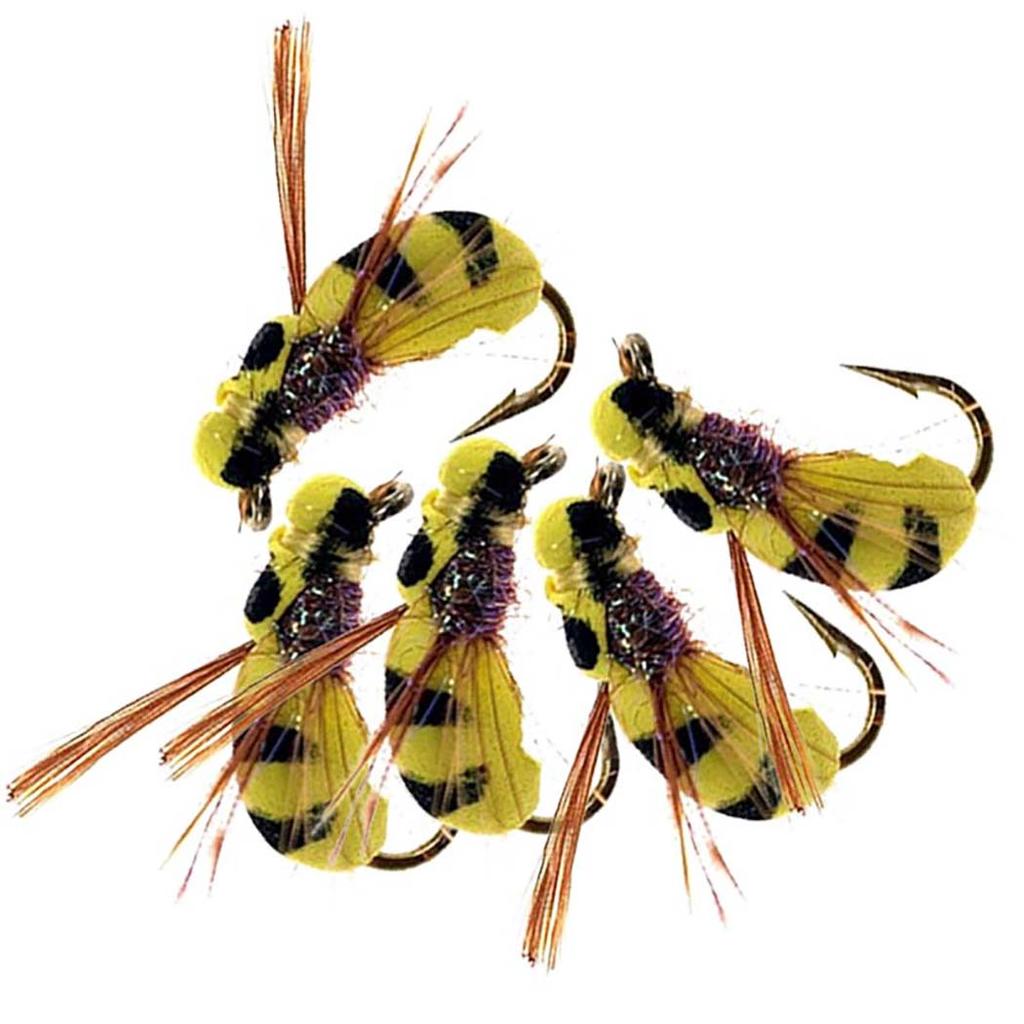 10/15/20/25Pcs Artificial Floating False Bee Lure Bait Fishing For Trout/Bass Flies Fishing Lure Bait