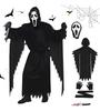 Halloween Demon Ghosts Costume Man Women Adult Black Scream Death Demon Grim Reaper Cospaly Clothes With Mask Game Costumes