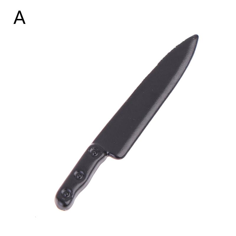 

1:12 кукольных миниатюр, модель металлического ножа, мини-кухонные аксессуары, игрушки