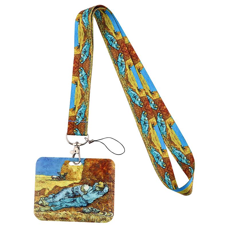 Yoga Sakura Credential Holder Little daisy Lanyard for Key Cute Neck Strap Card ID Badge Holder Key Chain Accessories Wholesale