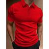 Men S Short Sleeve Polo Shirt Button Pocket Loose Summer Top