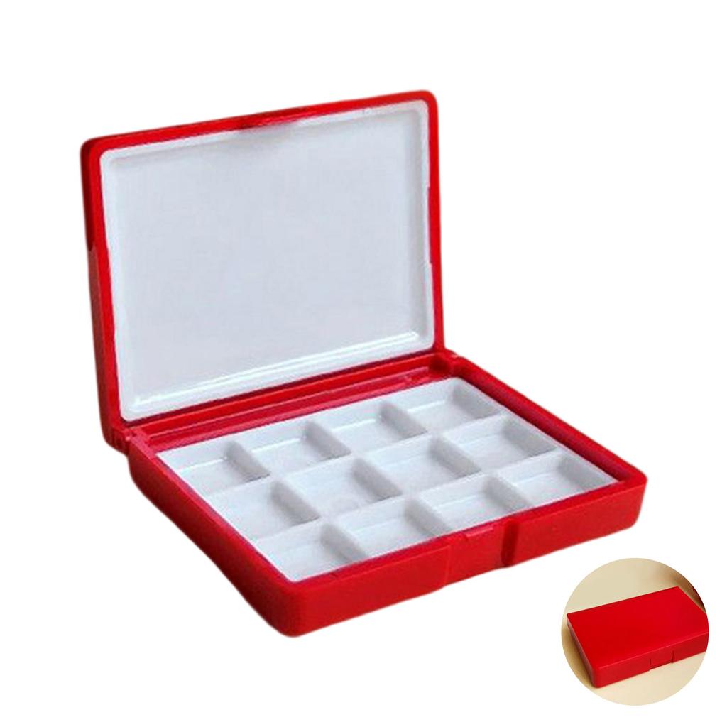 Portable Watercolor Paint Palette Box Paint Mixing Tray 12 Well 24 Well For Watercolour Oil Acrylics Gouaches Painting