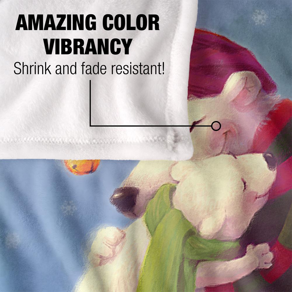 JQ Licensing Silky Bear Hug Christmas Supersoft Blanket