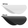 Self Adhesive Punch-free Door Handle Black White Plastics Half Ellipse Cupboard Drawer Handles Kitchen Wardrobe Knob Home Decor