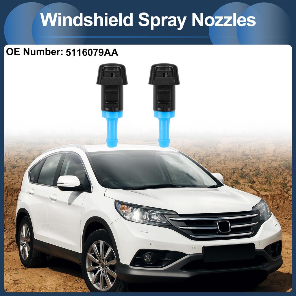 INFINAUTO Washer Nozzle Front Windshield with 2 Gaskets and 1.2m