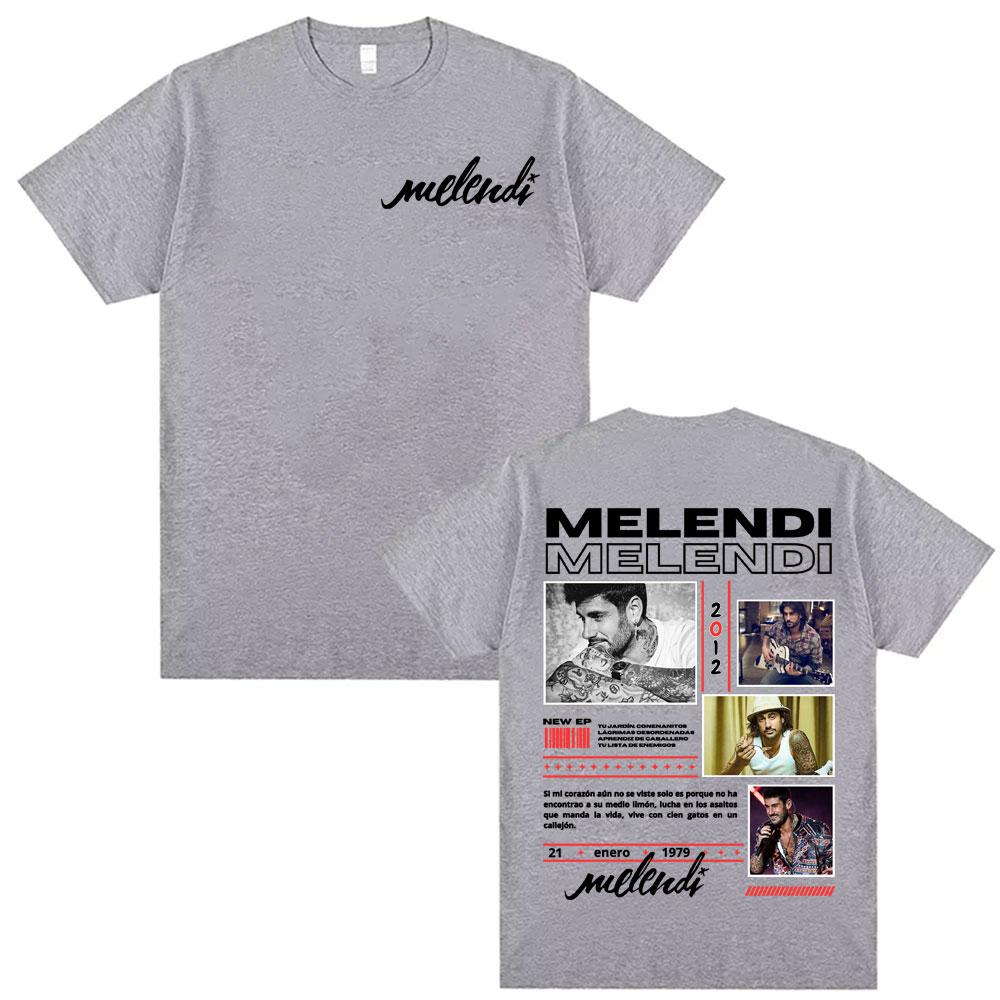 

Rapper Melendi Album 2026 Tour Graphic T Shirt Unisexs Women Harajuku Gothic High Street Tshirts High Quality Tshirt S