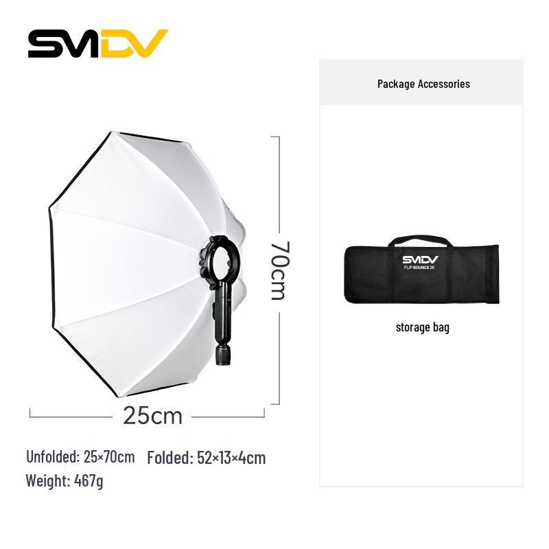 

SMDV FLIP Bounce 28 Quick-Release Lotus Box Softbox for On-Camera Flash