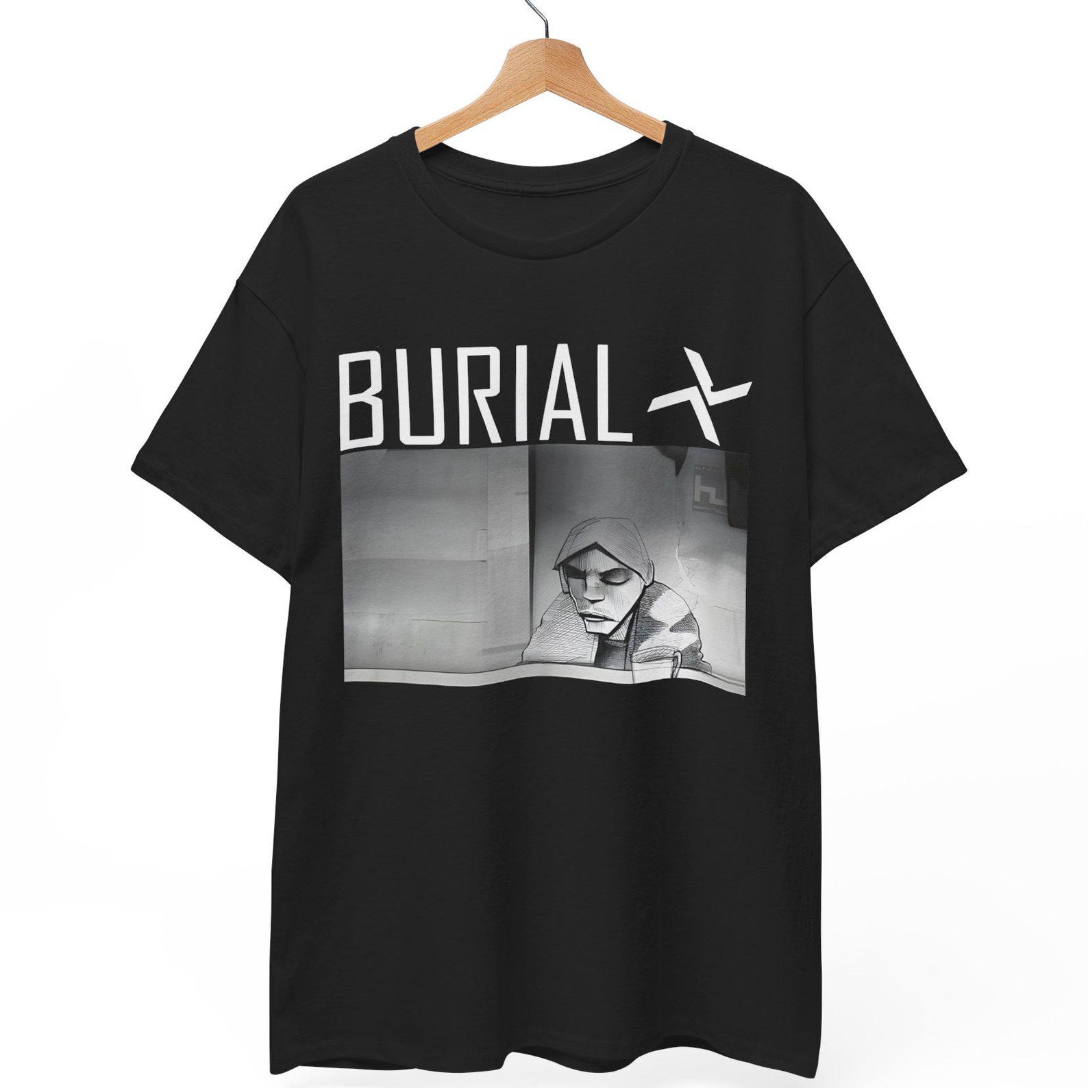 Burial Untrue Album Art T-Shirt, UK Garage Dubstep Music Tee 3XL