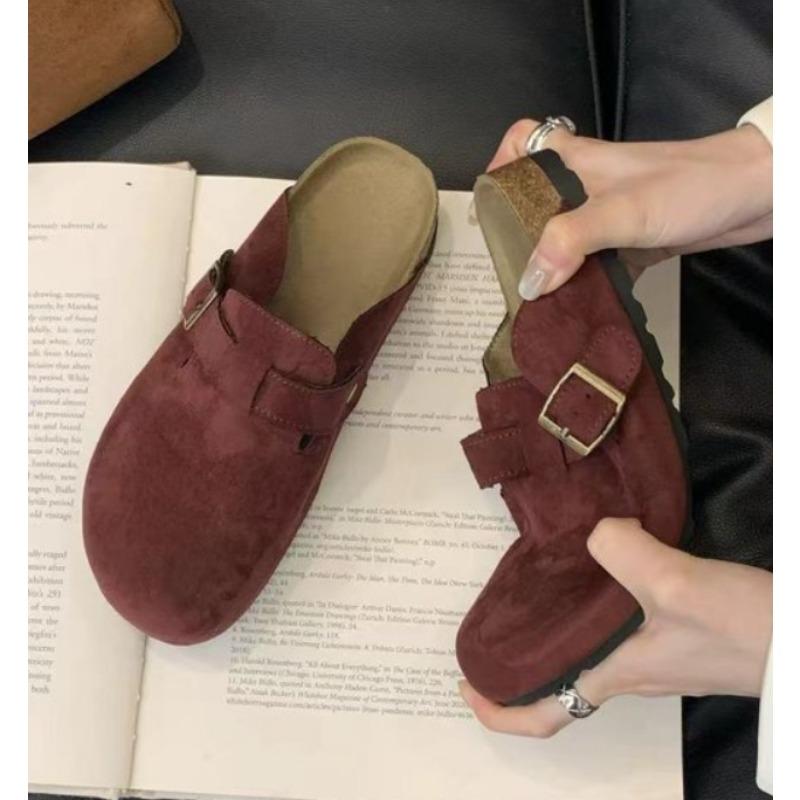 Fashion New Classic Women's Closed Toe Cork Sandals Slippers Ladies Leopard Cork Slippers Camo Mule Clogs Shoes Flats Zapatos De Mujer