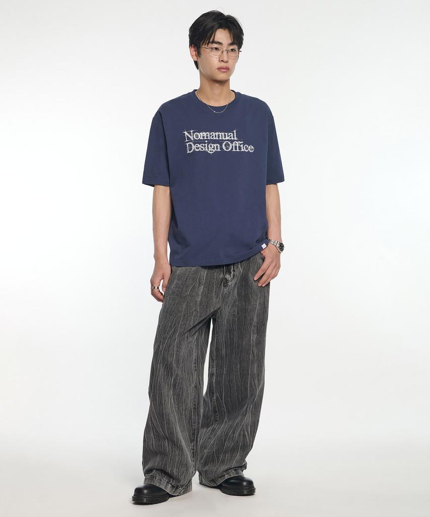 NOMANUAL Nm Design Office T-Shirt - Navy