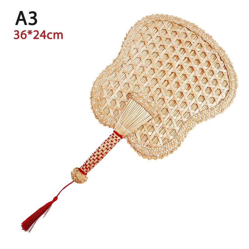 Hand-Woven Woven Straw Hand Fan Old Summer Natural Environmentally Friendly