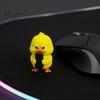 Lustige Auto-Armaturenbrett-Dekoration 3D-gedruckte gelbe Entenfigurine, Statue mit lebendigen Ausdrücken, Schreibtisch-Ornament für das Büro, niedliche Miniatur-Ornamente