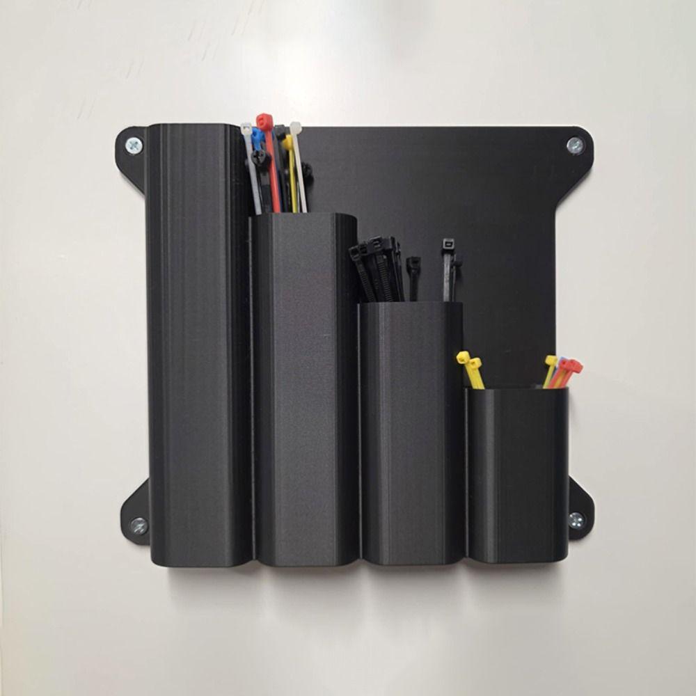 Wall Mounted Zip Tie Storage Box Plastic Multi-Functional Storage Holder