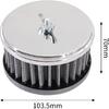 KIPA Chrome Air Cleaner Filter 4" X 2" Assembly Fits For Carburetor With 2 5/8" Or 2 5/16" Neck Diameter Washable 7151 4354 1489 6475 4790