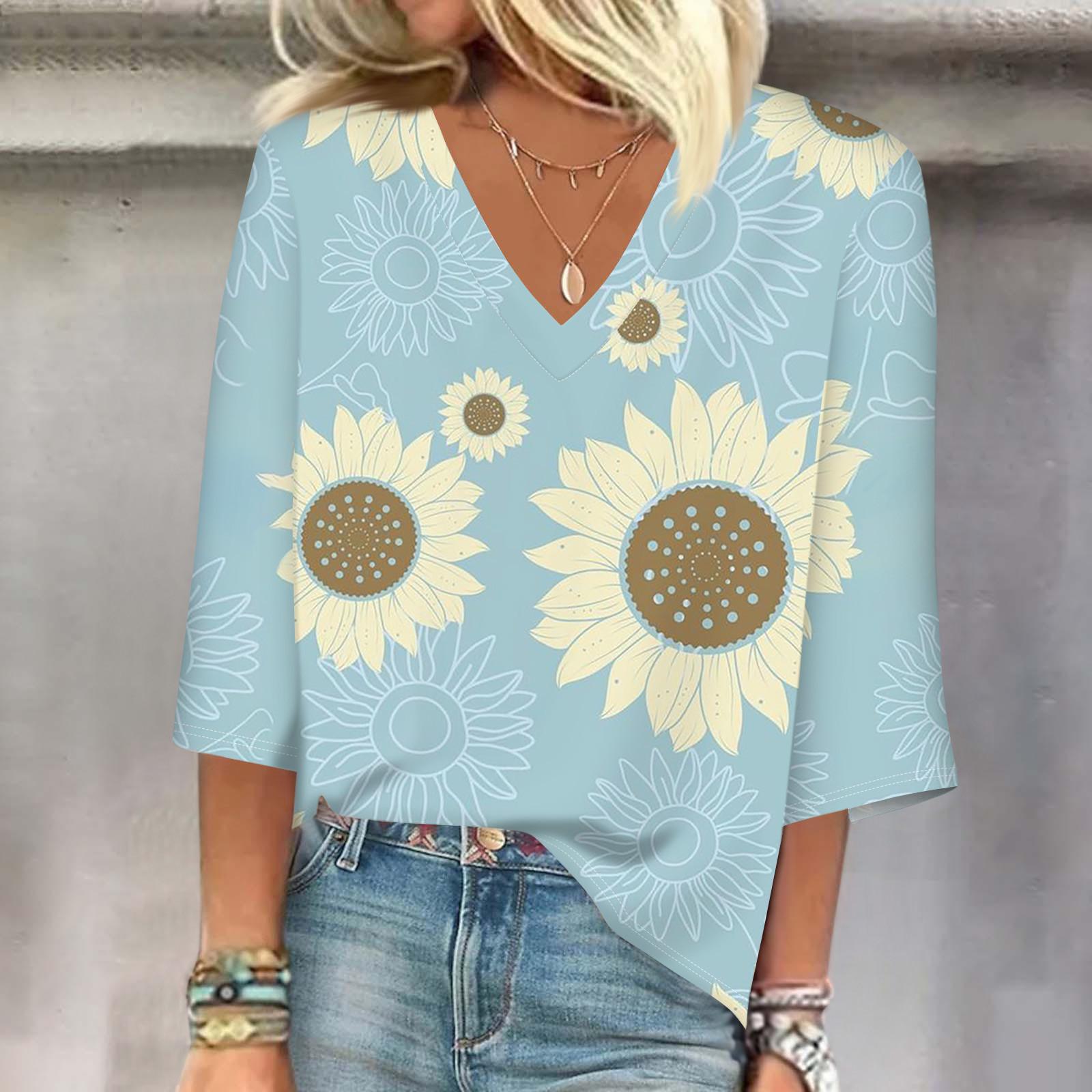 

Женский модный свободный топ с квадратным вырезом, короткими рукавами и топом с цветочным принтом XL