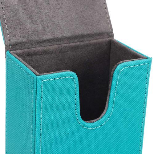 Portable Tarot Card Storage Case, Tarot Storage Box, PU Leather Tarot Card Holder for Card Protection and Travel (Blue Green)