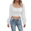Spicy Girl Puff Sleeve Cut-Out Slim Fit Top - Spring/Summer Collection