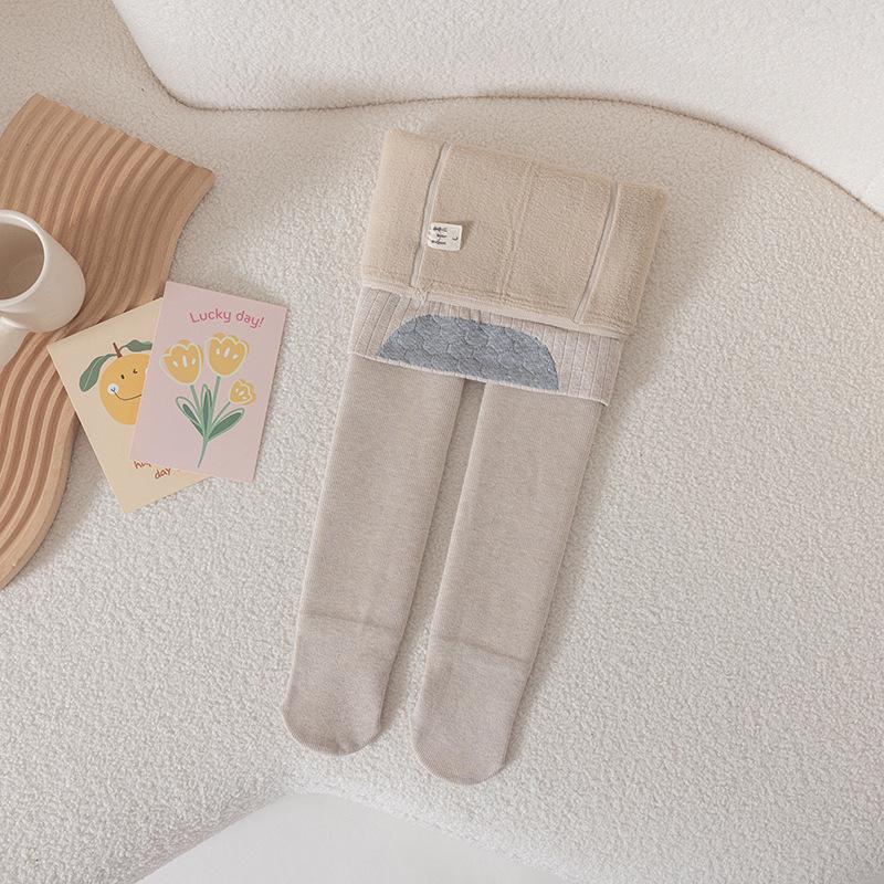 "Mädchen Winter Verdickt Samt Baumwolle Leggings - Hüfthebend Lammfell Neun-Punkt Warme Strumpfhose"