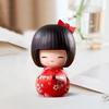 Miniature Japanese Kokeshi Doll Traditional Crafts Collectible Figurines Girl Statues for Bar Office Restaurant Decor Ornament