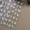Shiny Jelly Butterfly Charming Golden Gradient Bowknot 5D Self Adhesive Nail Art Sticker Flower Petal Rhinestone Manicure Decals