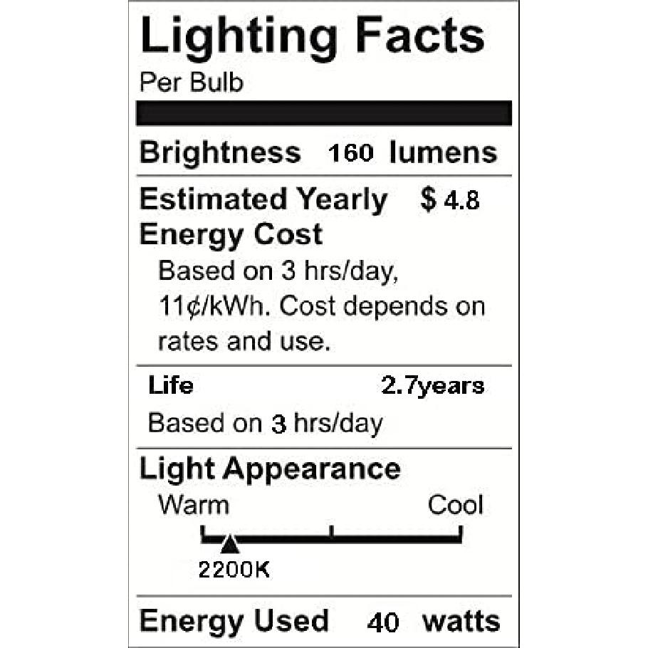 CTKcom T9/T185 40W Vintage Edison Light Bulbs E26 E27 Base(4 Pack)- Tubular Bulb Nostalgic Tungsten Filament Antique Incandescent Bulb Golden Tinted
