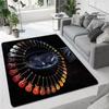 Tappetini stampati in 3D con chitarra colorata per soggiorno, tappeti antiscivolo, camera da letto, comodino, decorazione moderna per la casa, tappetini lavabili