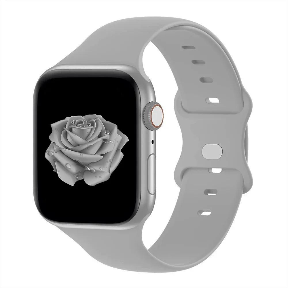 Sport Straps For Apple Watch Band 44mm 40mm 49mm 45mm 41mm 38/42mm Correa Silicone Bracelet iWatch Ultra 2 Series 9 8 7 6 5 3 SE