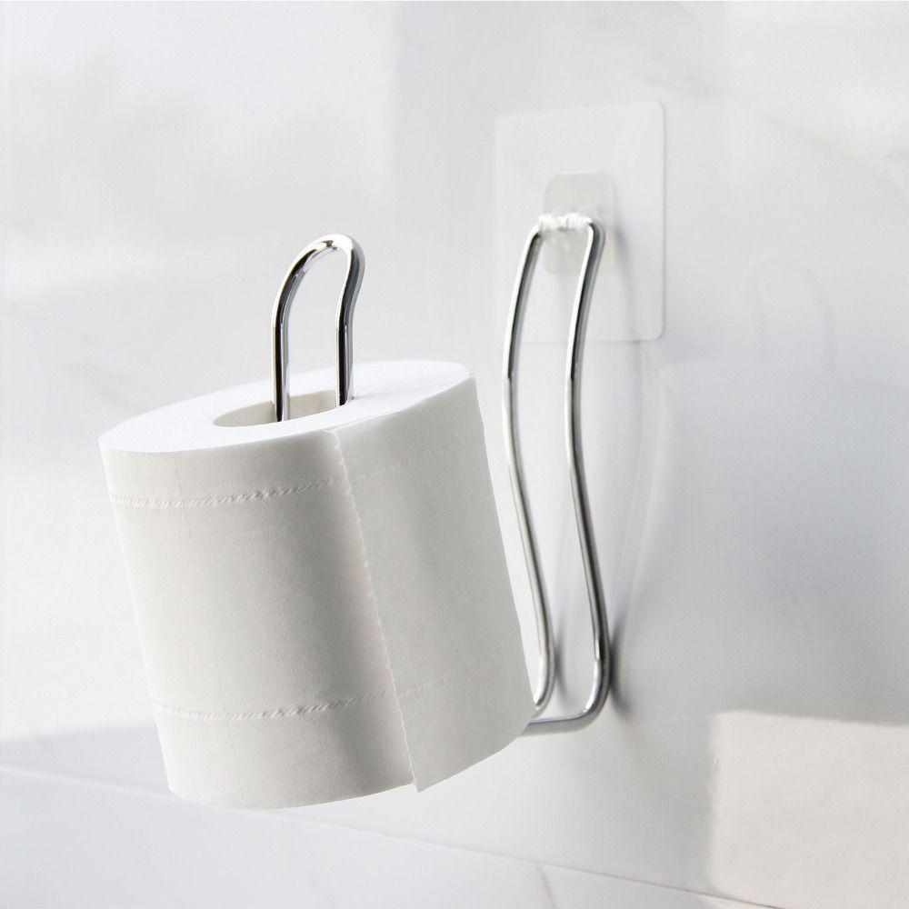 Hanging Roll Paper Hanger Wall Mounted Tissue Storage Holder Simple Toilet Roll Paper Holder  Home