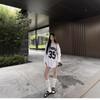 Women's O Neck Long Sleeve T-Shirt Loose Fit Casual Vintage Off Shoulder Letter Print Top