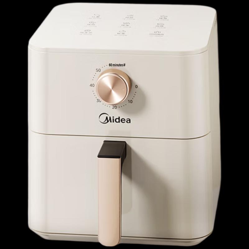 Midea 4.5L Electric Air Fryer with Knob Control CN plug (adapter included)
