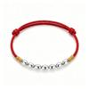 Sterling Silver Zodiac Year Lucky Red Rope Handmade Bracelet