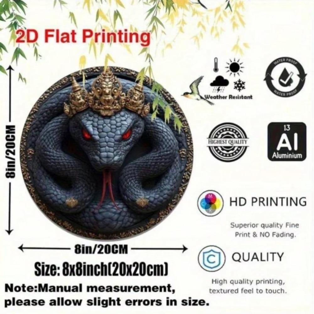 Metal Snake Wall Art Decor, Creative Serpent Painting, Home Living Room Bedroom Wall Hanging Decor