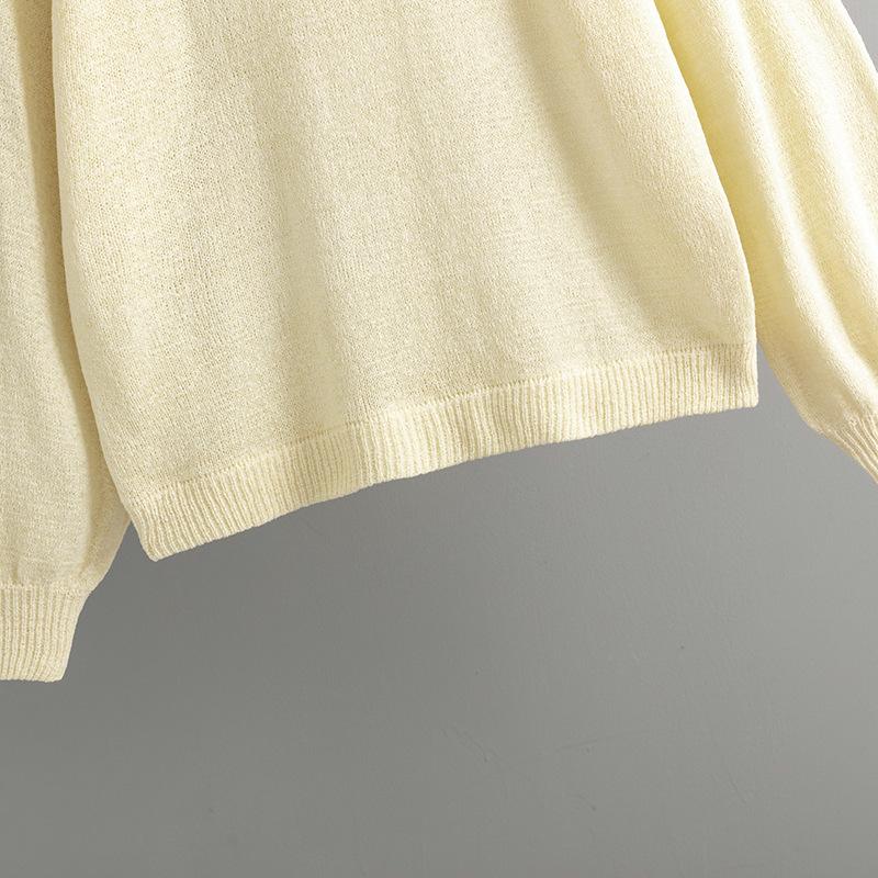 Women's Autumn Winter Knitted Pullover Sweater O-neck Full Sleeve Loose Knitwear Top Solid Color