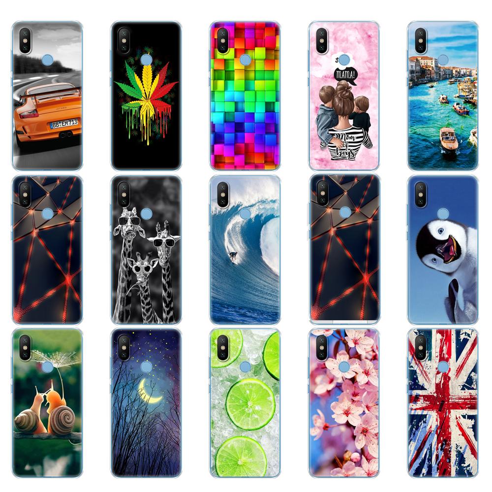 Xiaomi mix 2s için silikon kılıf xiaomi mi mix 2s için yumuşak kılıf kapak mix 2 s arka kapak koruyucu baskı coque