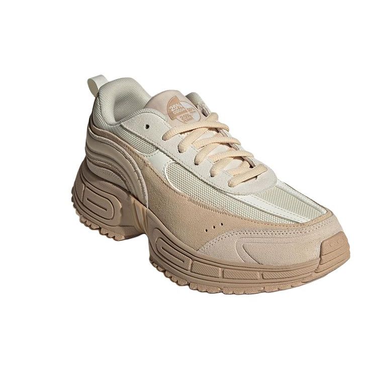 adidas Neo Fantasy Flow Fabric Cow Split Leather Casual Comfortable Non-Slip Wear-Resistant Low-Top Lifestyle Shoes Women Sneaker White Brown IG4204