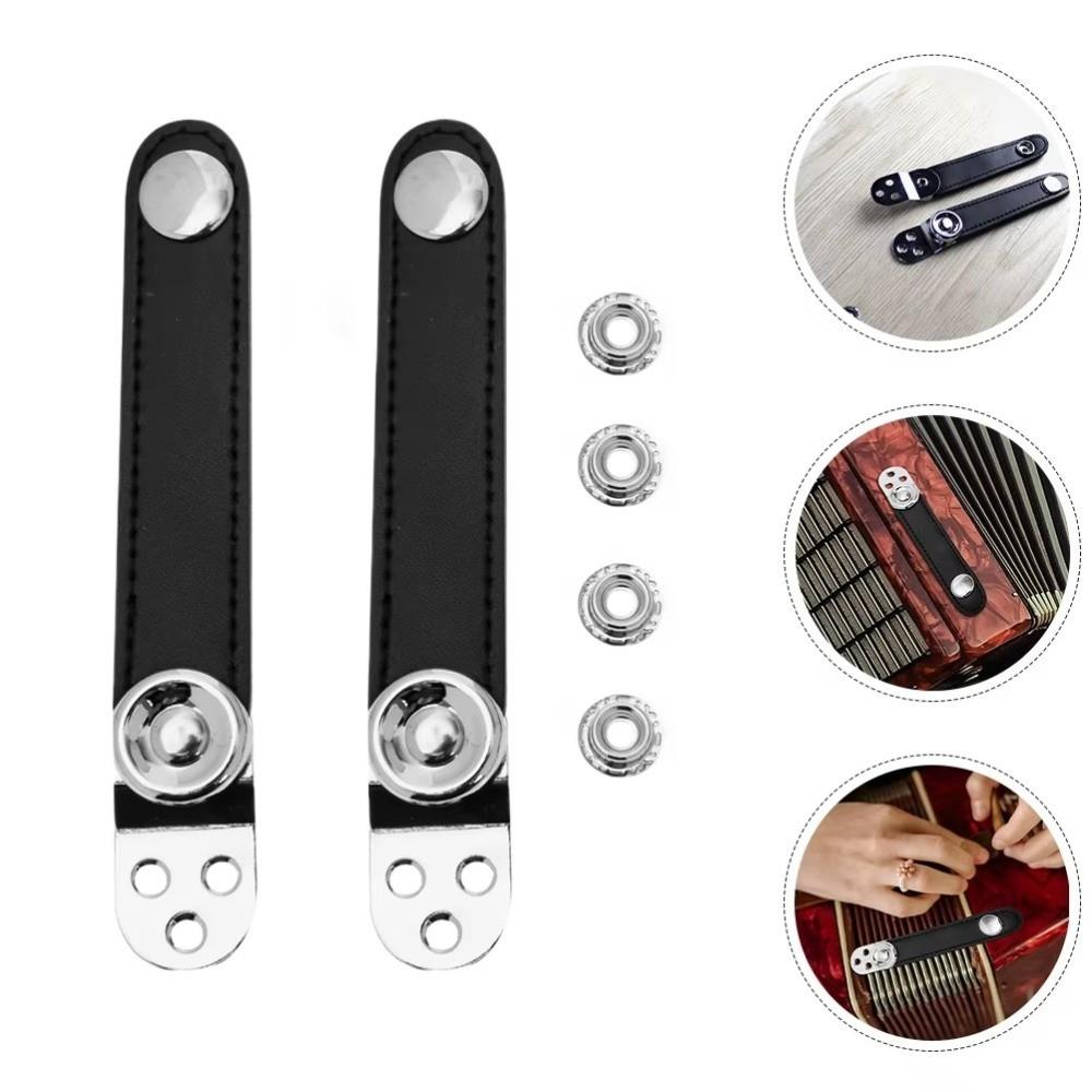 2Pcs Double Layer Buckle Accordion Bellows Buckle PU Leather Bass Accordions Bass Accordions
