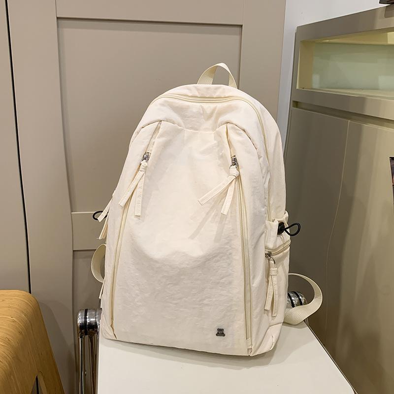 Schoolbag Korean ins Lazy style schoolbag female, niche high value lightweight backpack college student simple casual backpack tide