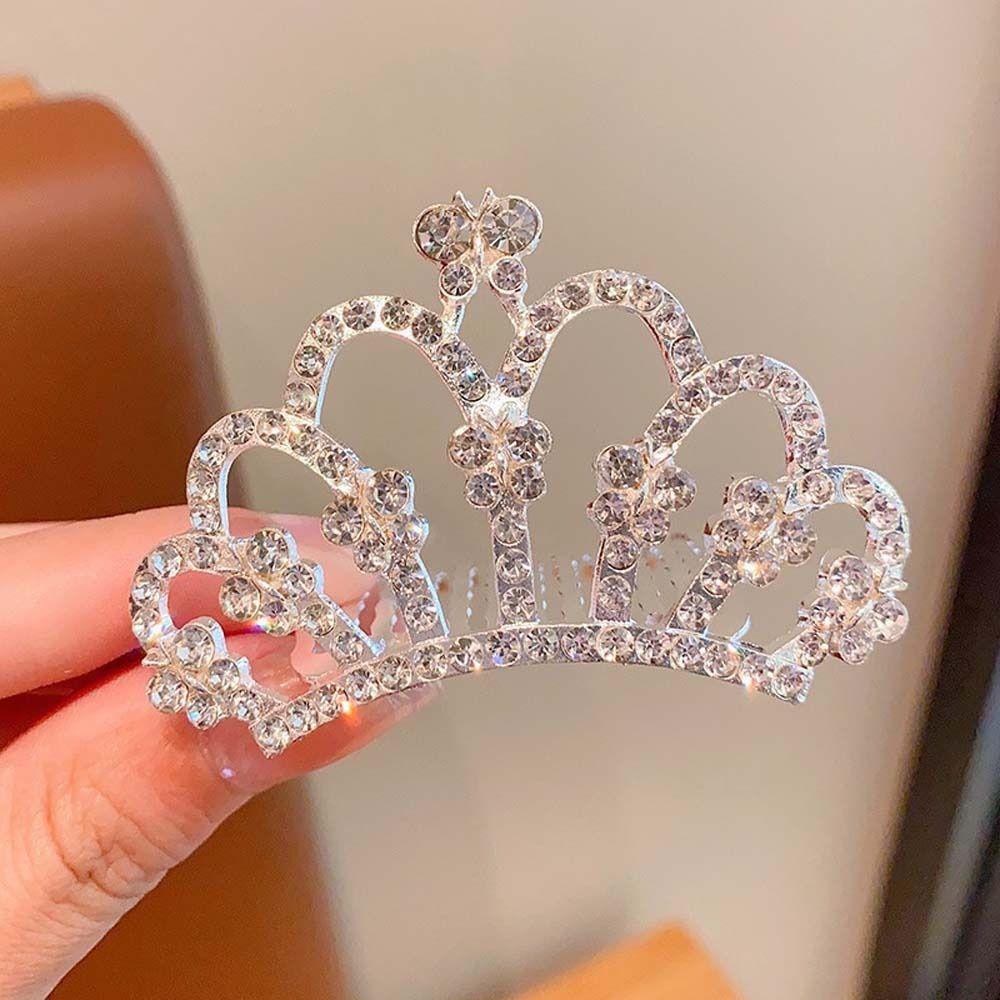 Butterfly Crystal Crown Hair Comb Flower Rhinestone Hairpins  Ladies/Children