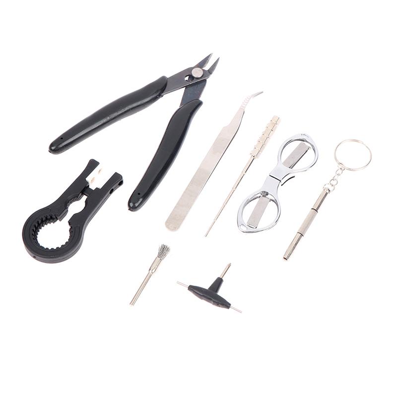Mini Vape Tool Kit Bag Ceramic Tweezers Pliers Wire Vape Band Coil Jig Cotton Diy Multifunction Tool