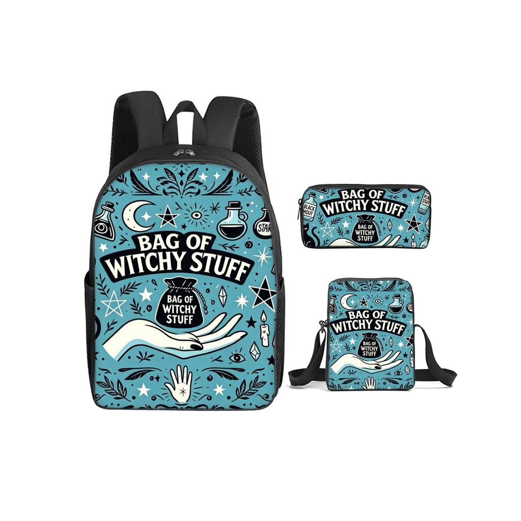 Shell Print Three Piece Set Rucksacks for Boys/Girls Best Gifts 2D Animated Water-resistant Trendy School Carrier for Children