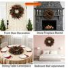 Plastic Artificial Christmas Wreath 35cm Round Christmas Door Decoration with Eucalyptus Leaves,Red Berry Garden Decor